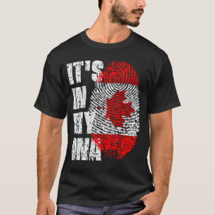 HET IS IN MIJN DNA Canada Flag Boy Girl Gift T-shirt