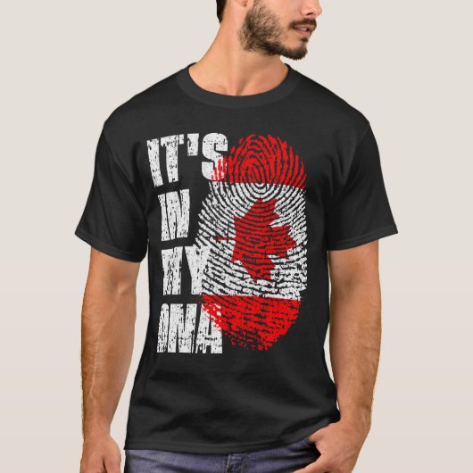 HET IS IN MIJN DNA Canada Flag Boy Girl Gift T-shirt (Voorkant)
