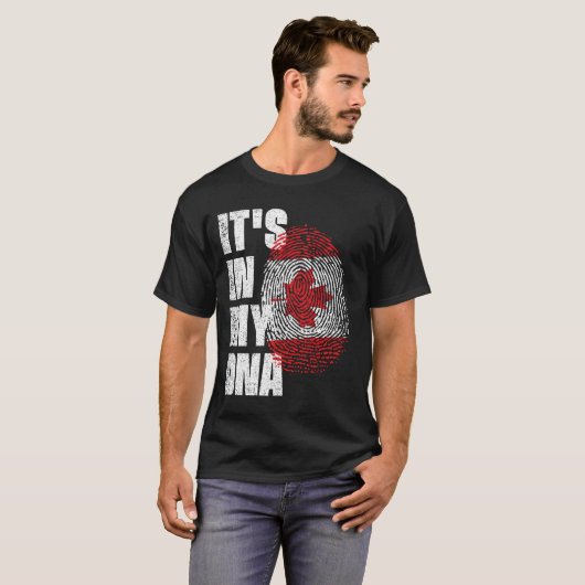 HET IS IN MIJN DNA Canada vlag T-shirt (Voorkant volledig)