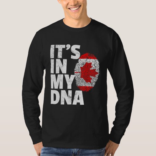 Het is in mijn dna Canadese Canada vlag Pride Nati T-shirt (Voorkant)