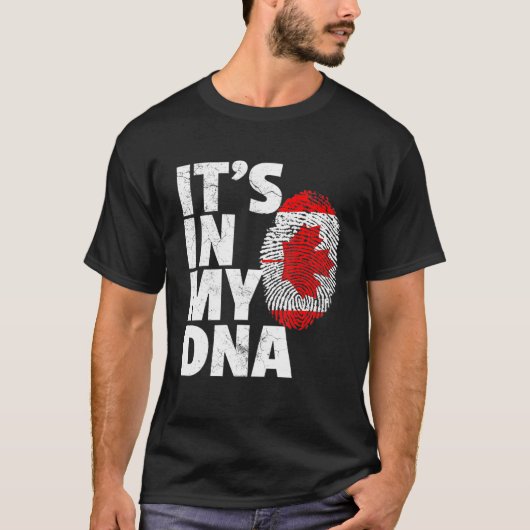 Het is in mijn dna Canadese Canada vlag Pride Nati T-shirt (Voorkant)