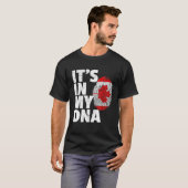 Het is in mijn dna Canadese Canada vlag Pride Nati T-shirt (Voorkant volledig)