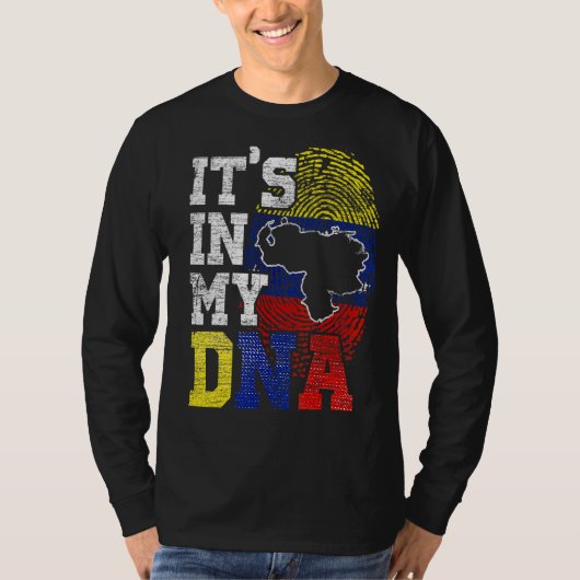 Het is in mijn dna Caracas Pride Venezuela, vlag V T-shirt (Voorkant)