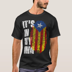HET IS IN MIJN DNA Catalonië Vlag Catalaans T-shirt