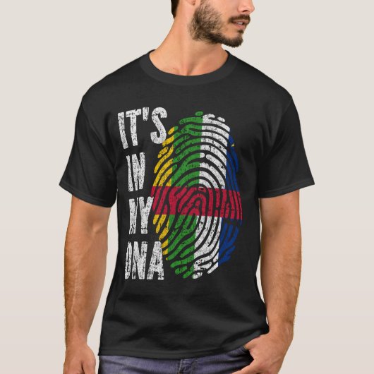 HET IS IN MIJN DNA Centraal-Afrikaanse Republiek V T-shirt (Voorkant)