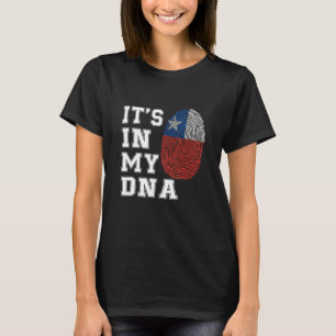 Het is in mijn DNA Chileans Proud Chili vlag T-shirt
