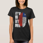 Het is in mijn dna Chili vlag Chileens T-shirt (Voorkant)