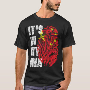 HET IS IN MIJN DNA China Flag Boy Girl Gift T-shirt