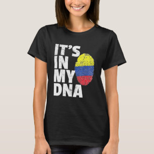 Het is in mijn Dna Colombia, een land met de vlag T-shirt