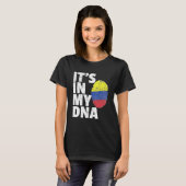 Het is in mijn Dna Colombia, een land met de vlag  T-shirt (Voorkant volledig)