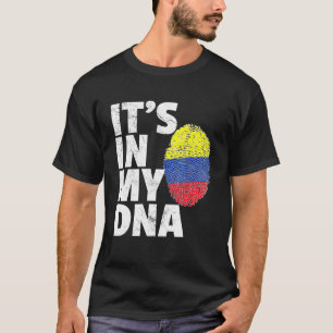 Het is in mijn Dna Colombia, een land met de vlag  T-shirt
