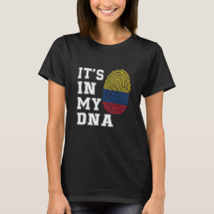 Het is in mijn DNA Colombianen Proud Colombia Flag T-shirt