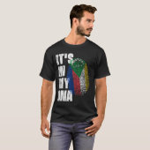 HET IS IN MIJN DNA-Comoren Vlag T-shirt (Voorkant volledig)