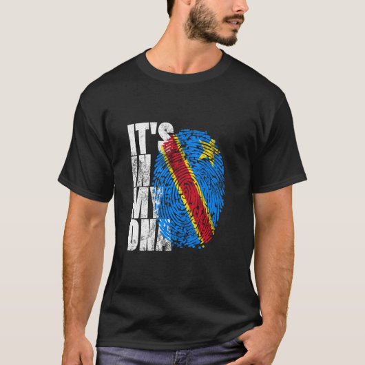 Het is in mijn Dna Congo Afrikaanse Afro T-shirt D (Voorkant)