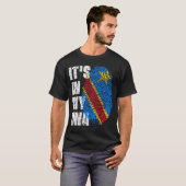 HET IS IN MIJN DNA-Congo Flag Boy Girl Gift T-shirt (Voorkant volledig)
