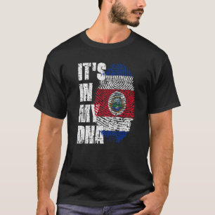 Het is in mijn Dna Costa Rica Flag Costa Ricaan T-shirt