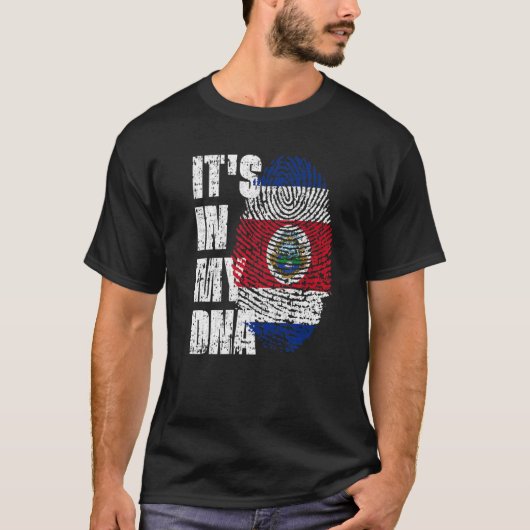 Het is in mijn Dna Costa Rica Flag Costa Ricaan T-shirt (Voorkant)