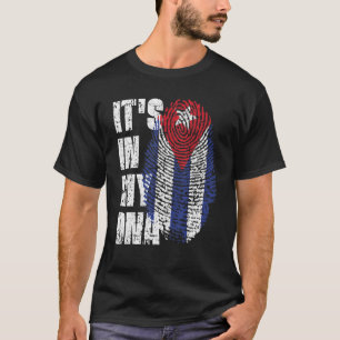 Het is in mijn Dna Cuba-vlag Cubaan T-shirt