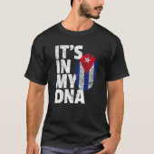 Het is in mijn DNA Cuba vlag Cubaanse Mannen vrouw T-shirt (Voorkant)
