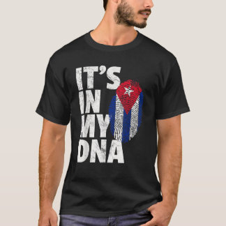 HET IS IN MIJN DNA Cuba Vlag Cuban Pride Mannen Vr T-shirt