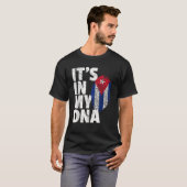 HET IS IN MIJN DNA Cuba Vlag Cuban Pride Mannen Vr T-shirt (Voorkant volledig)