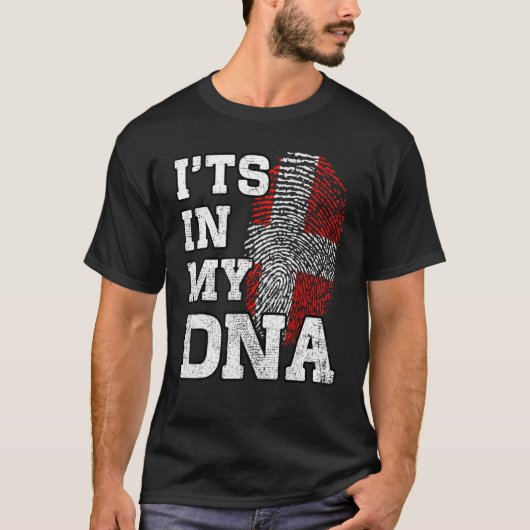 Het is in mijn DNA Deense vingerafdruk, Denemarken T-shirt (Voorkant)