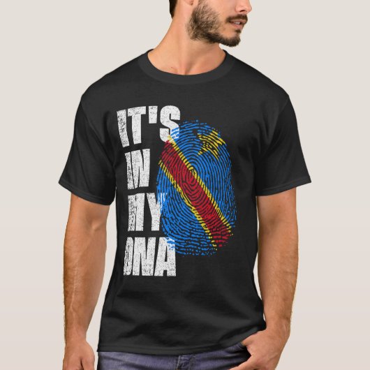 HET IS IN MIJN DNA Democratische Republiek Congo T-shirt (Voorkant)