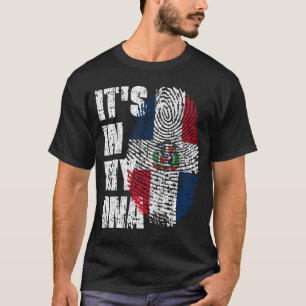 HET IS IN MIJN DNA Dominicaanse Republiek Vlag T-shirt