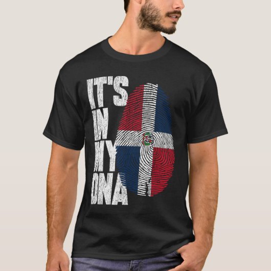 Het is in mijn DNA Dominicaanse Shirt Proud Gift (Voorkant)