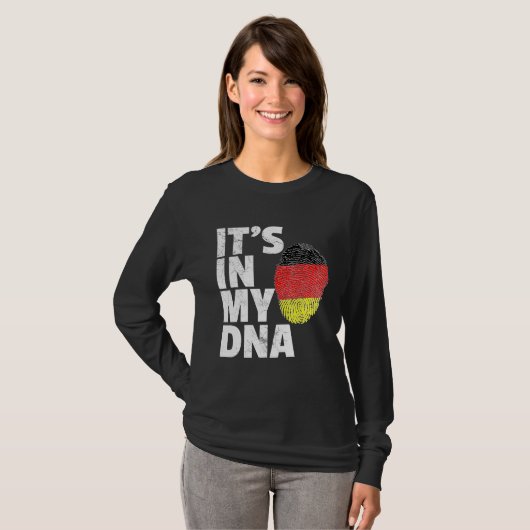 Het is in mijn dna-Duitsland de Duitse vlaggepride T-shirt (Voorkant volledig)