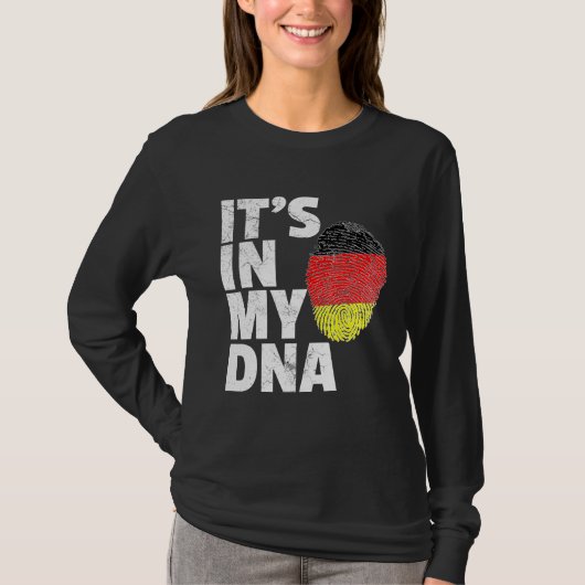 Het is in mijn dna-Duitsland de Duitse vlaggepride T-shirt (Voorkant)