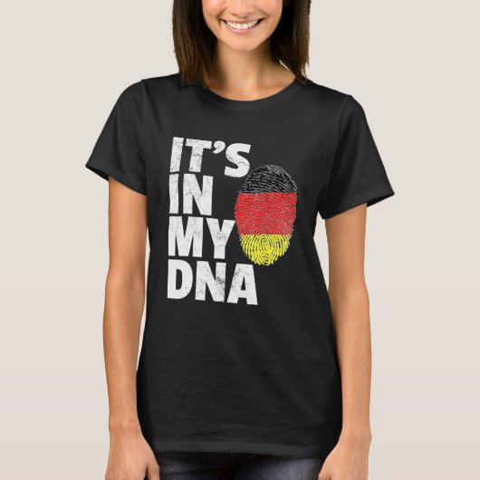 Het is in mijn dna-Duitsland de Duitse vlaggepride T-shirt (Voorkant)