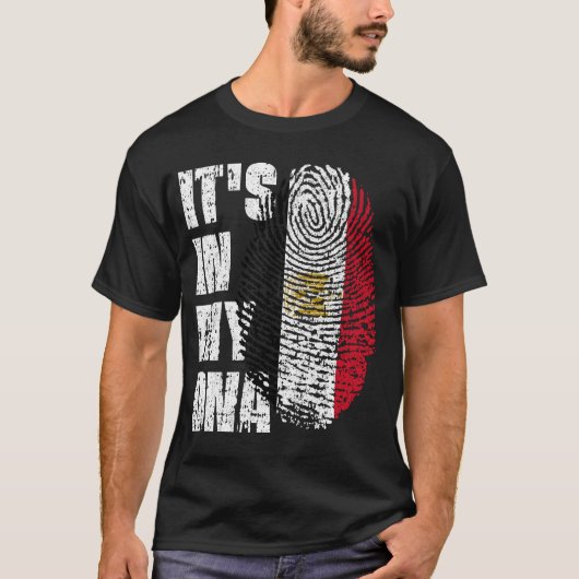 HET IS IN MIJN DNA Egypt Flag Boy Girl Gift T-shirt (Voorkant)