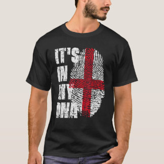 Het is in mijn dna England vlag Engels T-shirt