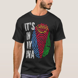 HET IS IN MIJN DNA Eritrea Flag Mannen Vrouwen Kin T-shirt