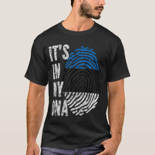 HET IS IN MIJN DNA Estland Vlag Mannen Kinderen T-shirt