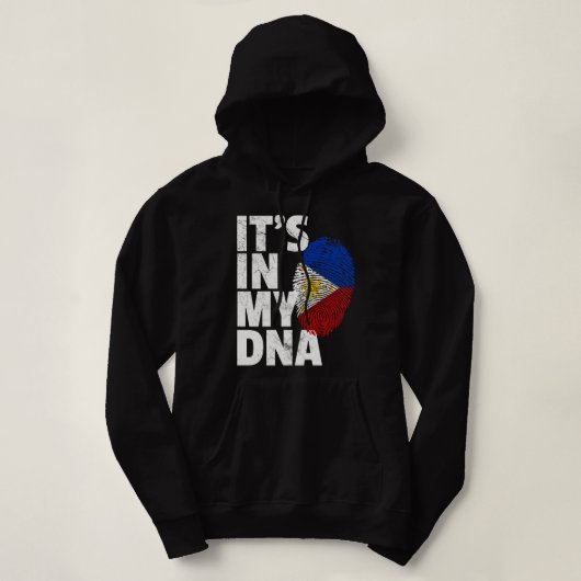 HET IS IN MIJN DNA Filippijnen Flag National Hoodie (Design voorkant)