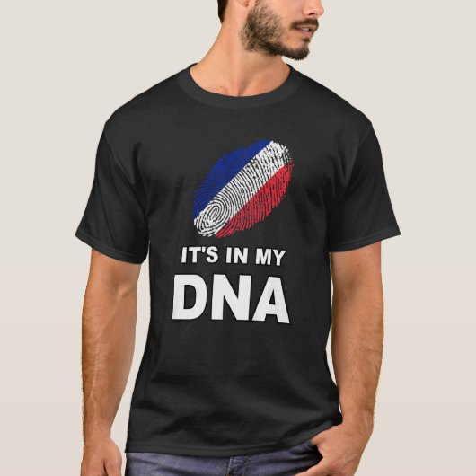 Het is in mijn dna fingerprint Frankrijk Land F T-shirt (Voorkant)