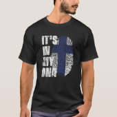 HET IS IN MIJN DNA Finland Flag Fins T-shirt (Voorkant)
