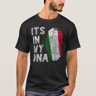 Het is in mijn DNA Funny Italiaanse vlag T-shirt