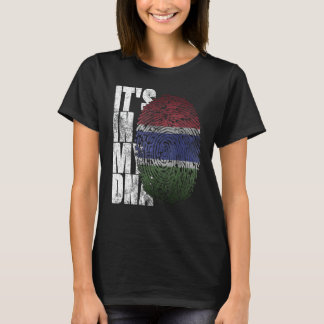 Het is in mijn DNA Gambia grafische kaart voor man T-shirt