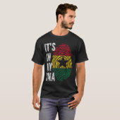 HET IS IN MIJN DNA Ghana Flag Mannen Kinderen T-shirt (Voorkant volledig)