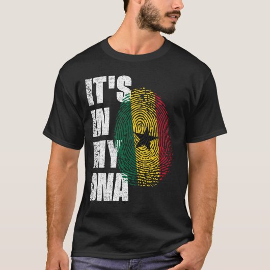 HET IS IN MIJN DNA Ghana Flag T-shirt (Voorkant)