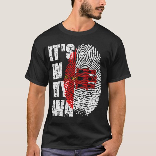 HET IS IN MIJN DNA Gibraltar Flag Boy Girl Gift T-shirt (Voorkant)