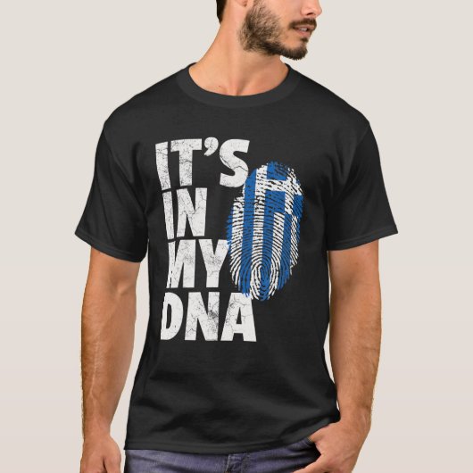 HET IS IN MIJN DNA Grieks-Griekse Vlag Officiële P T-shirt (Voorkant)