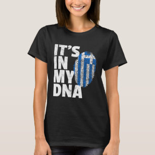 Het is in mijn dna-Grieks-Griekse vlaggengeur T-shirt