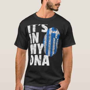 Het is in mijn dna-Grieks-Griekse vlaggengeur T-shirt