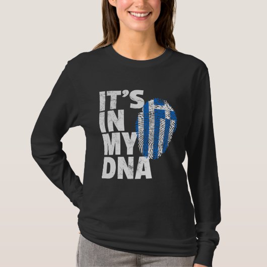 Het is in mijn dna-Grieks-Griekse vlaggengeur T-shirt (Voorkant)