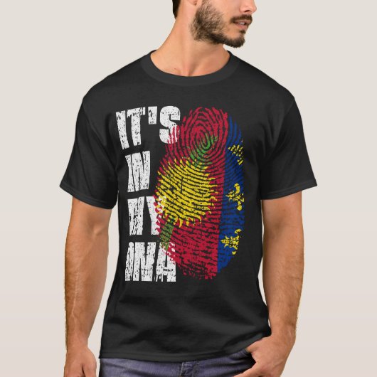 HET IS IN MIJN DNA Guadeloupe Flag Boy Girl Gift T-shirt (Voorkant)
