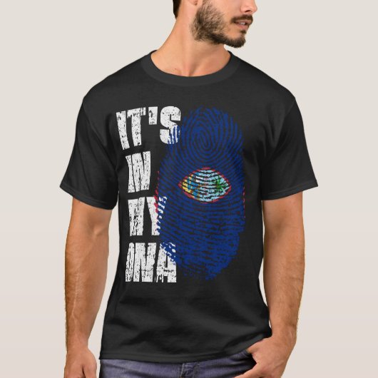 HET IS IN MIJN DNA-Guam Flag Boy Girl Gift T-shirt (Voorkant)